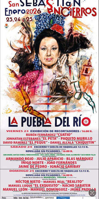 CARTEL FESTEJOS TAURINOS LA PUEBLA DEL RÍO