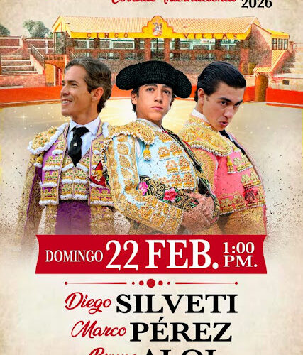 CARTEL CORRIDA DE TOROS EN CINCO VILLAS