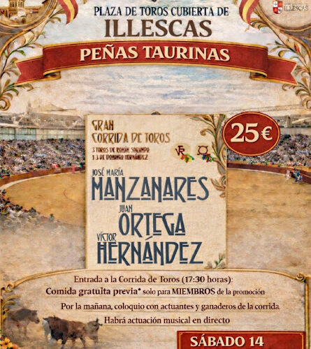 CARTEL CPRRIDA DE TOROS EN ILLESCAS