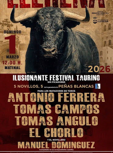 CARTEL FESTIVAL TAURINO EN LLERENA