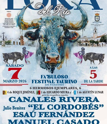 CARTEL FESTIVAL TAURINO EN LORA DEL RIO
