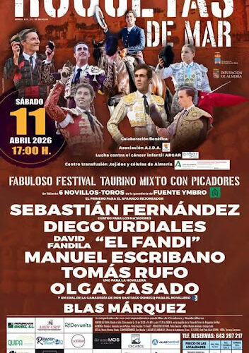 CARTEL FESTIVAL TAURINO EN ROQUETAS DE MAR