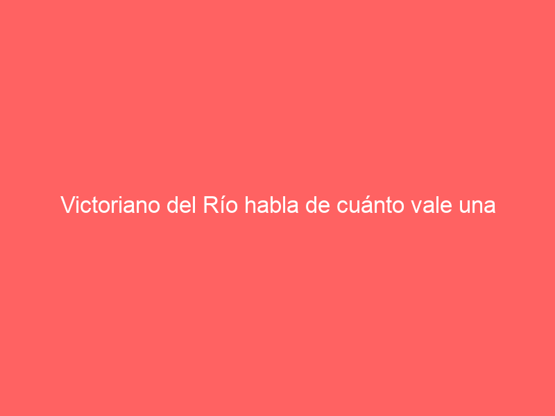 Victoriano del Río habla de cuánto vale una corrida: «Madrid es la que mejor me paga»
