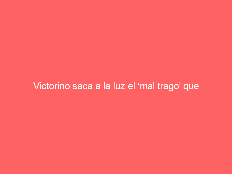 Victorino saca a la luz el ‘mal trago’ que pasó hace dos años: «Tuve que ir al banco para no llevar toros al matadero»