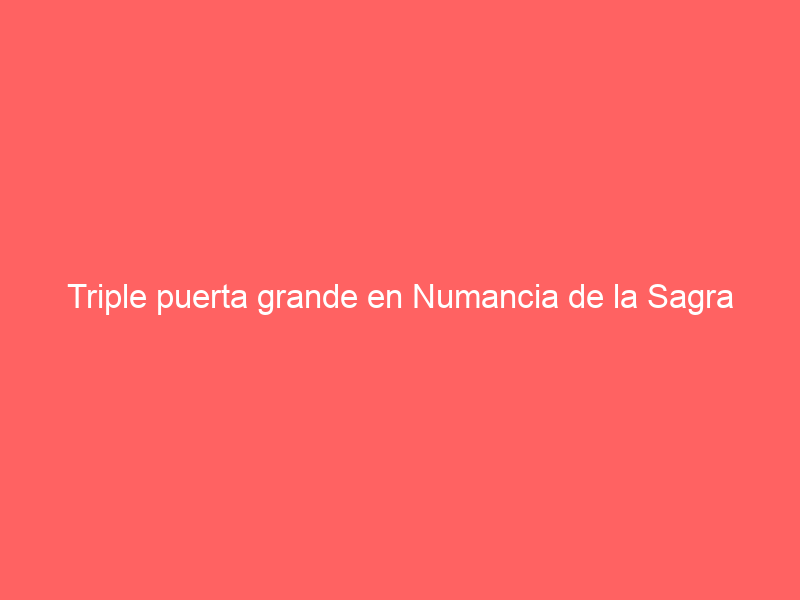 Triple puerta grande en Numancia de la Sagra